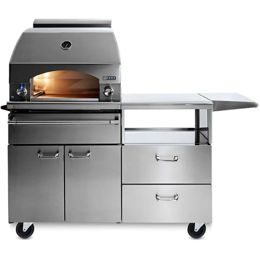 Gas Outdoor Pizza Oven On Mobile Cart